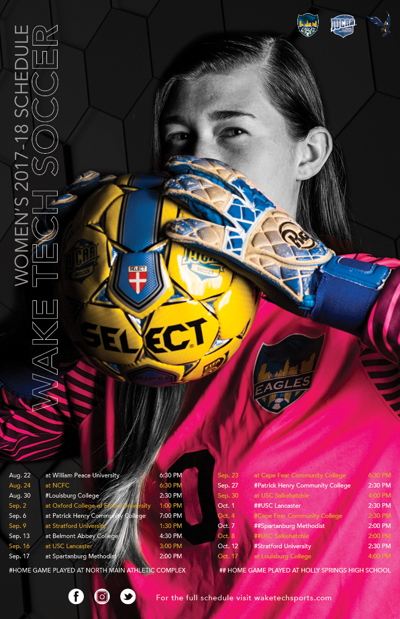 Wake Tech Women's Soccer: Schedule Poster Unveiled