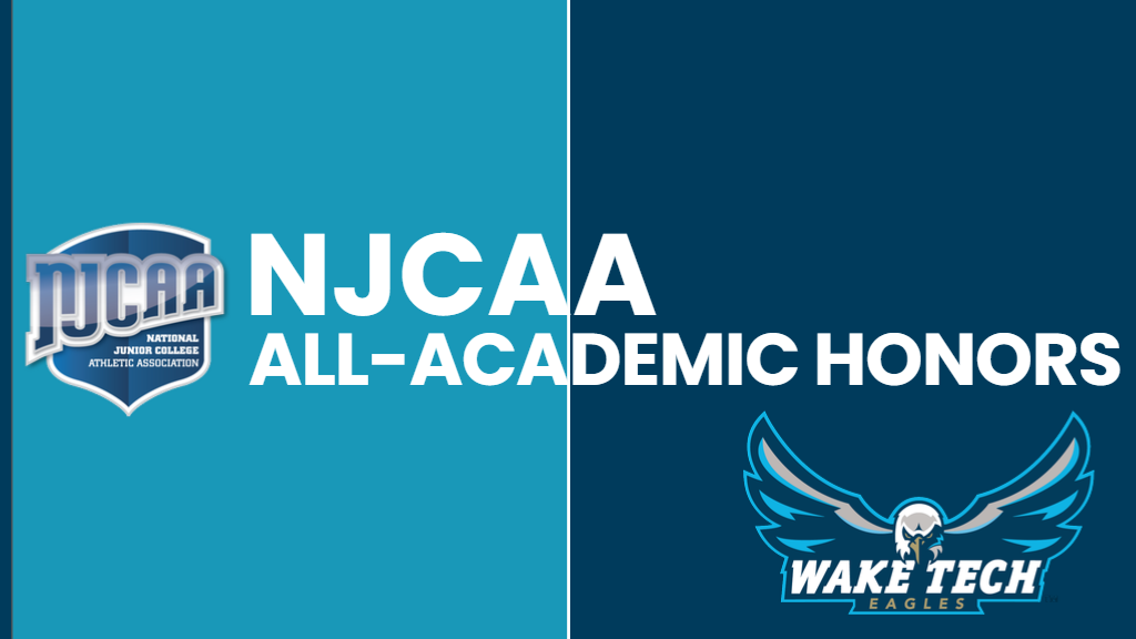 NJCAA All-Academic Team Honors with NJCAA and Wake Tech logos.