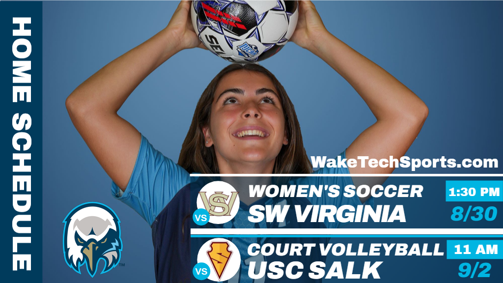 Wake Tech Women's Soccer student and weekly calendar. 