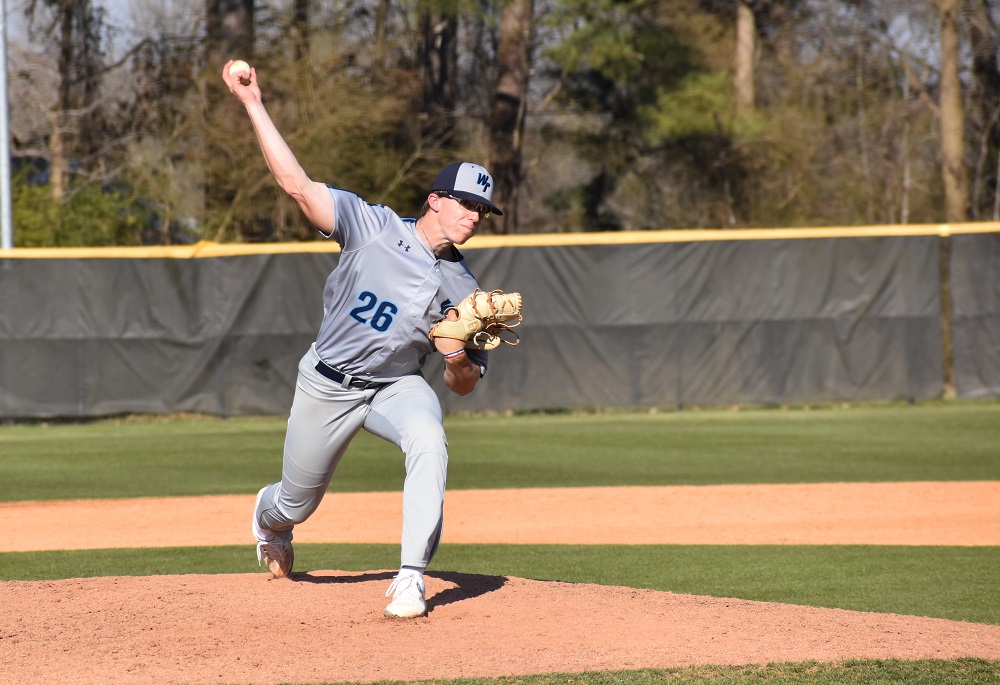 Trevor Glisson pitched four complete innings in game one to secure his first victory on the mound for the Eagles in 2021.
