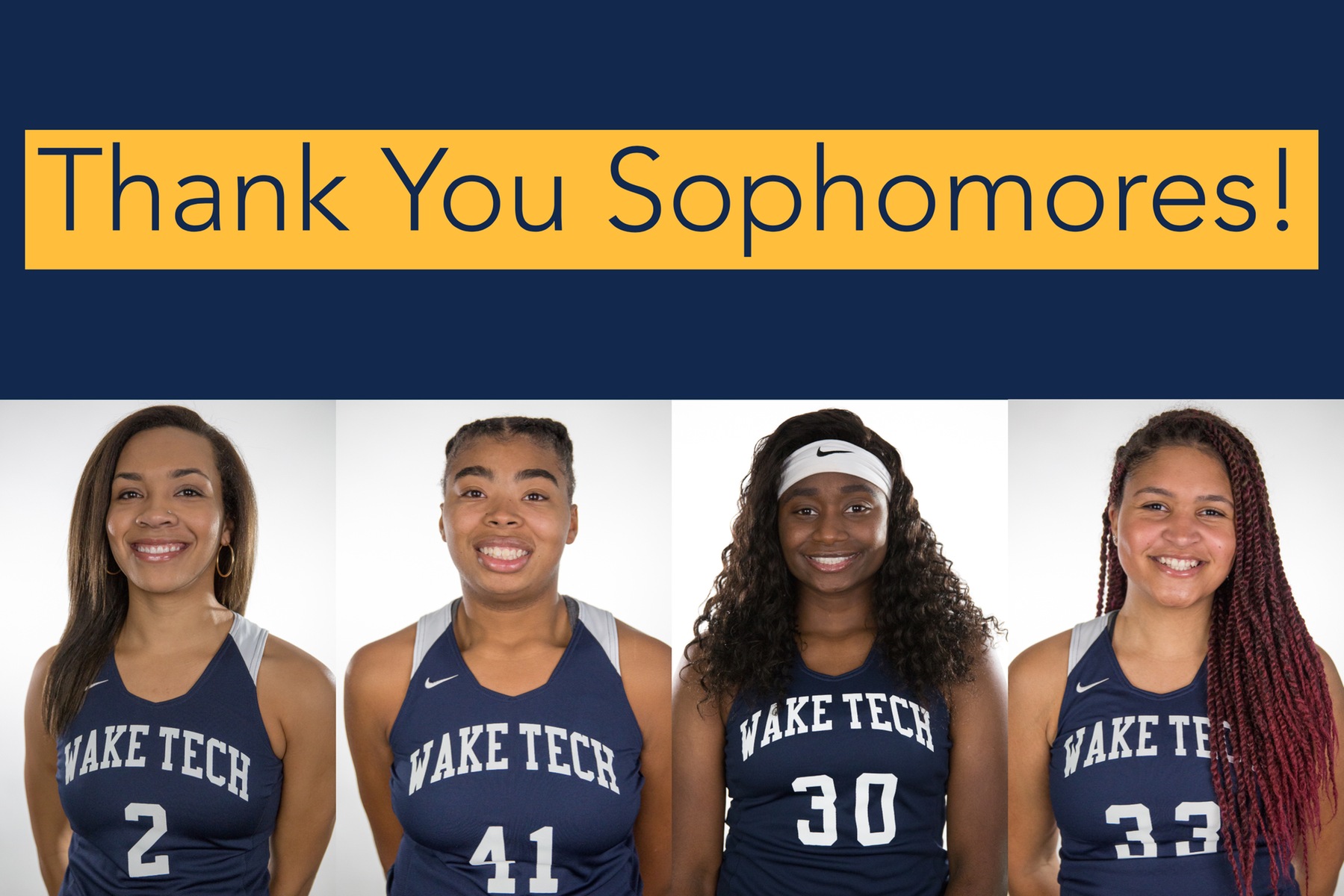 Sophomore Night! We're celebrating Bethlyn Early, Timia Grant, Emily Davis, and Sophie Bischoff.