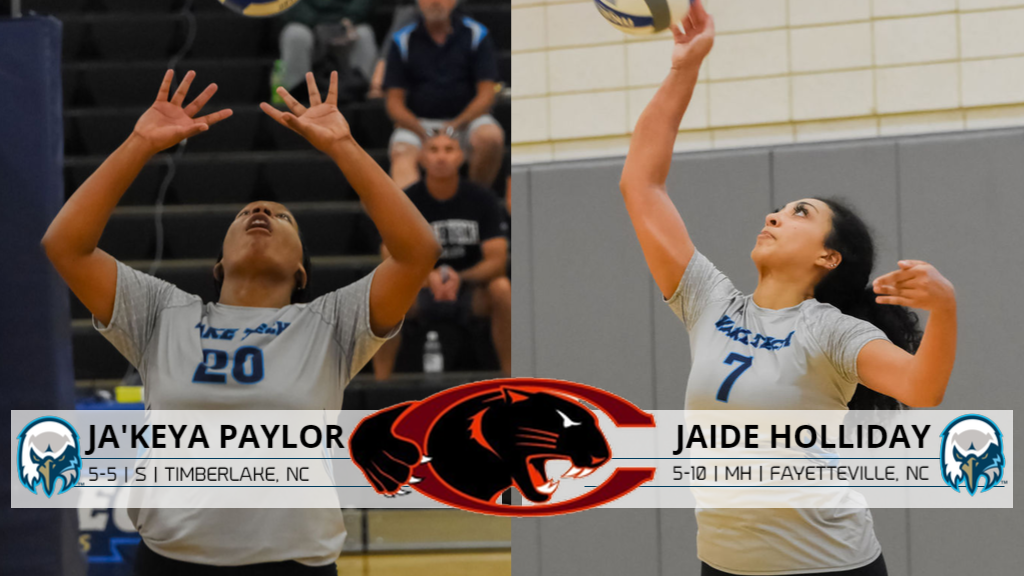 Two former Wake Tech Volleyball standouts, Ja?keya Paylor and Jaide Holliday, have announced they will continue their academic and athletic careers at Claflin University in Orangeburg, SC.